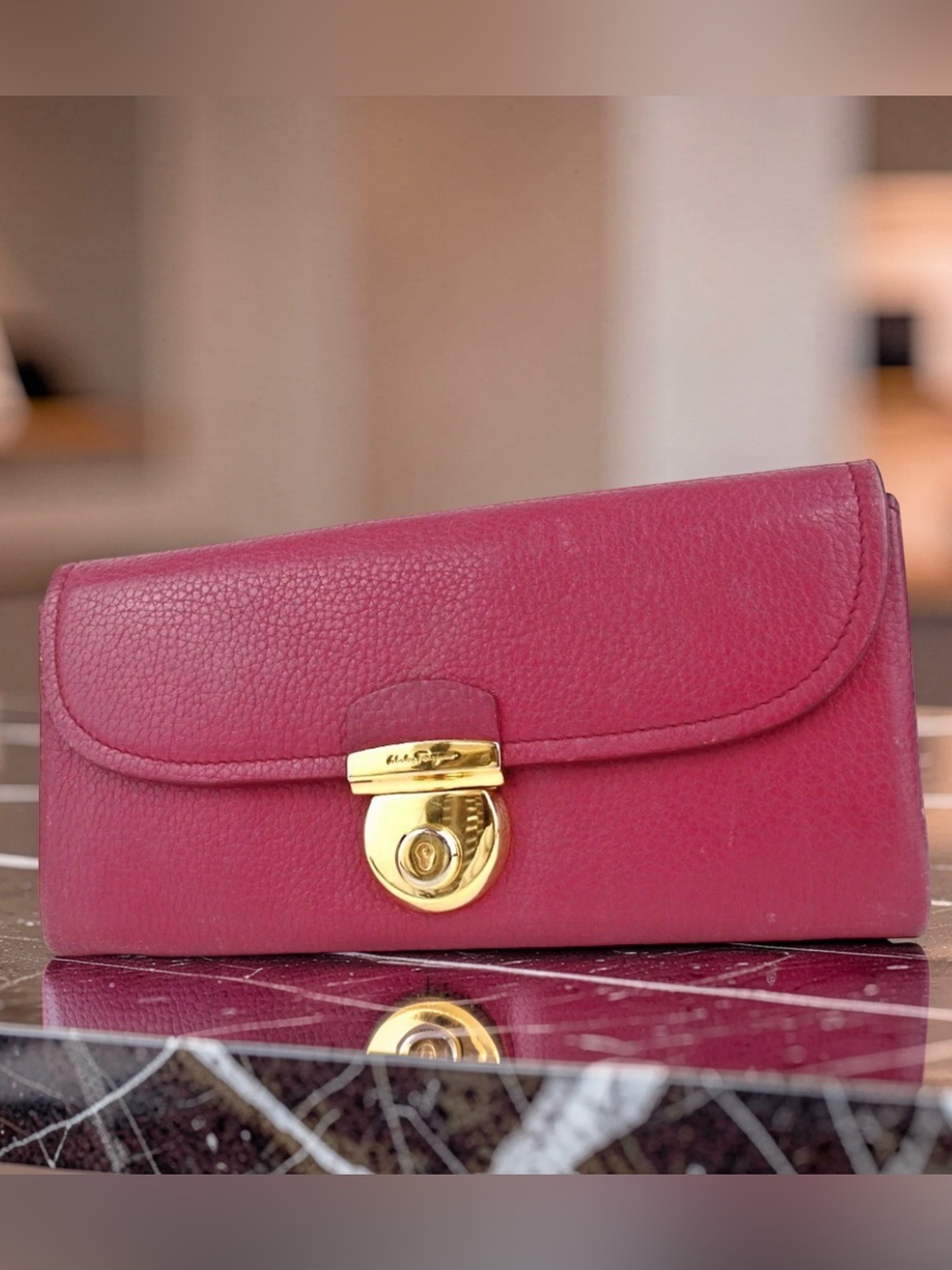 Salvatore Ferragamo Leather Continental Wallet 💗